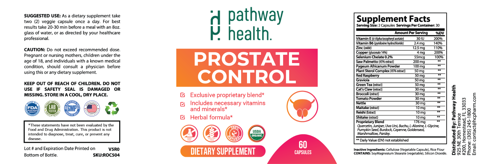 Prostate Control - Exclusive proprietary Blend